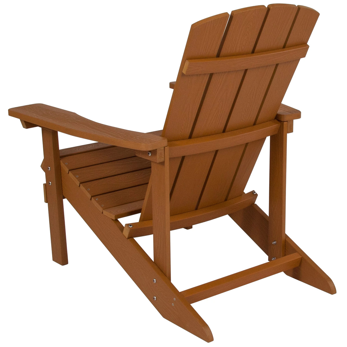Set of 4 Outdoor Teak Poly Resin Adirondack Chairs B3680