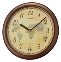12" World Map Wall Clock F7407