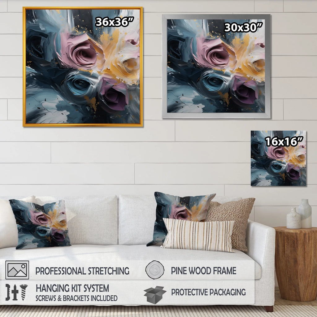 Pink Rose Floral Canvas Prints 30 in. wide x 30 in. high R94279