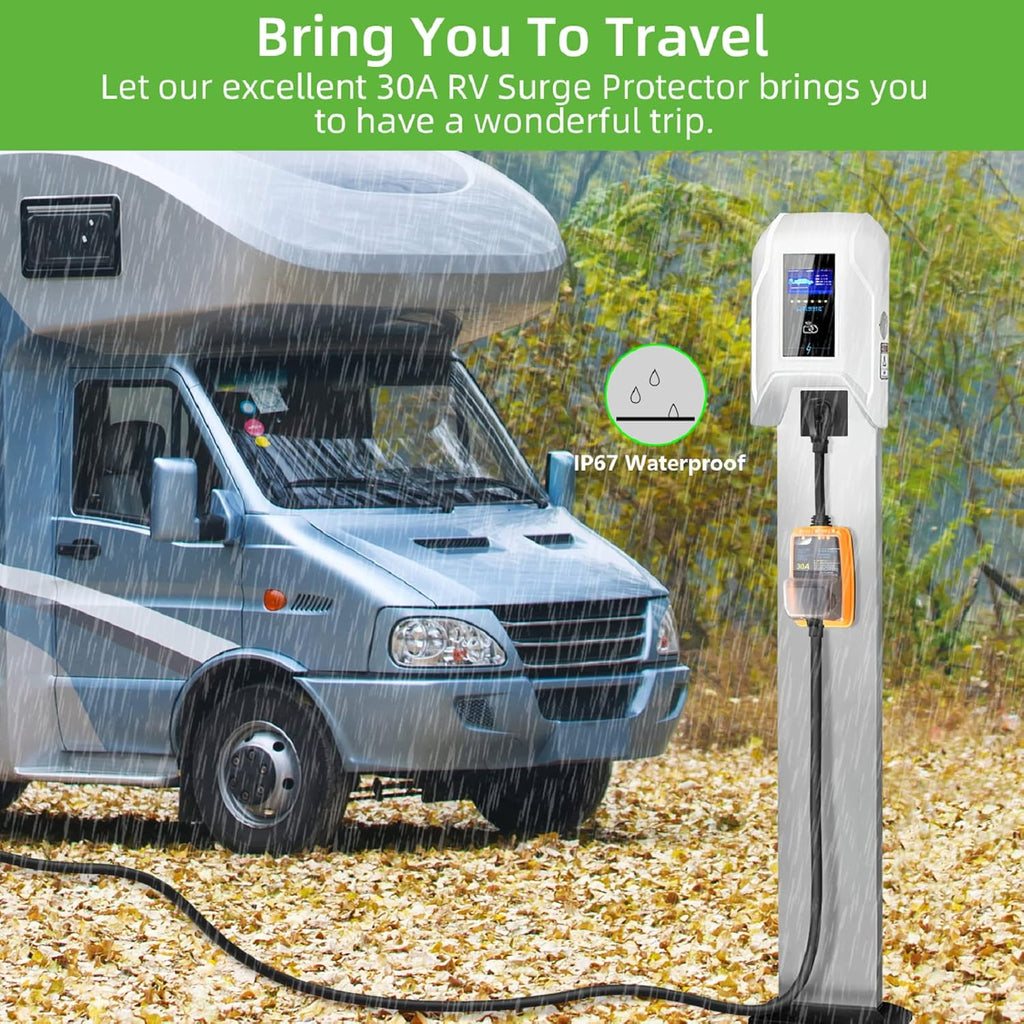 30 Amp RV Surge Protector with Waterproof Cover H52198