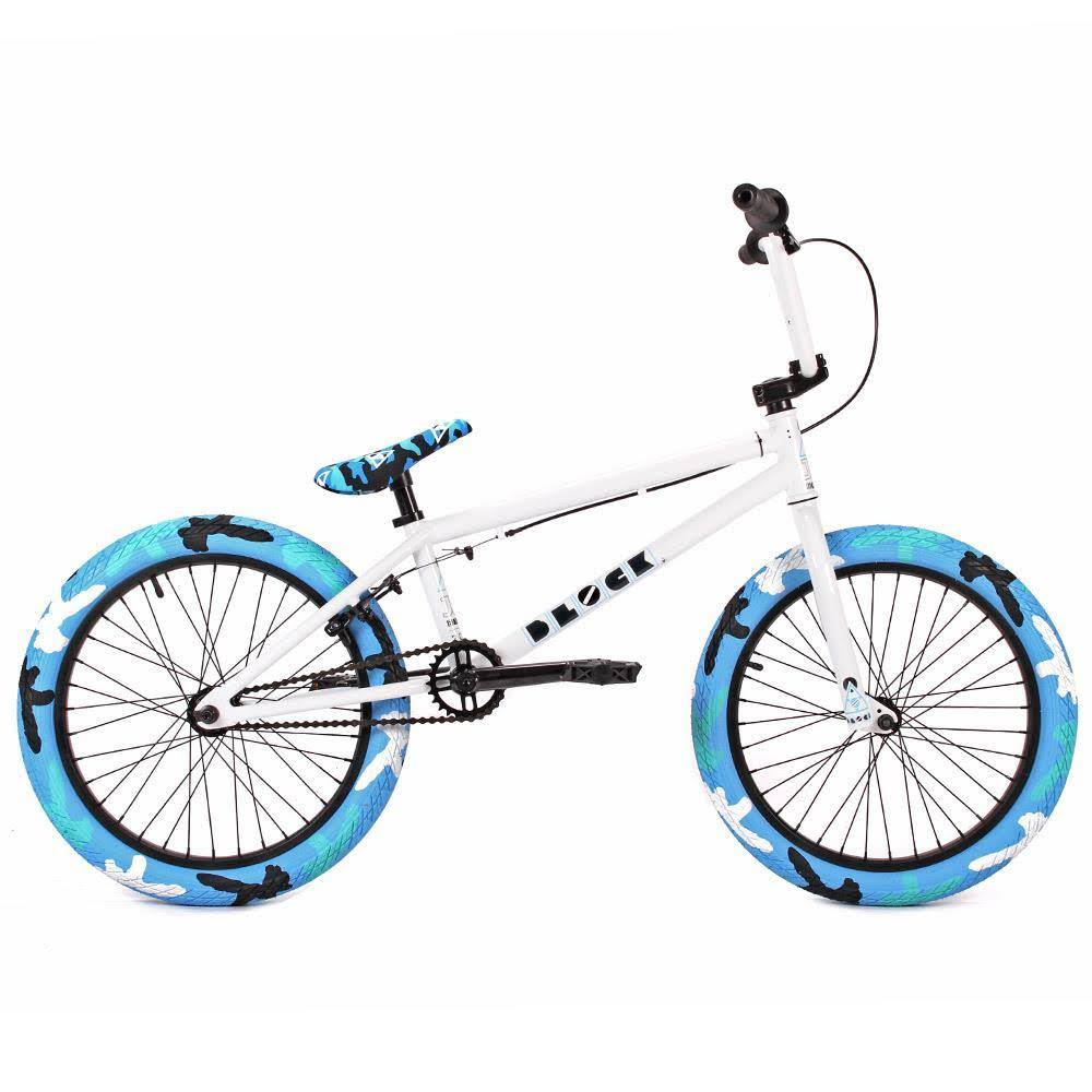 Gloss White with Green Camo BMX Bike A7472