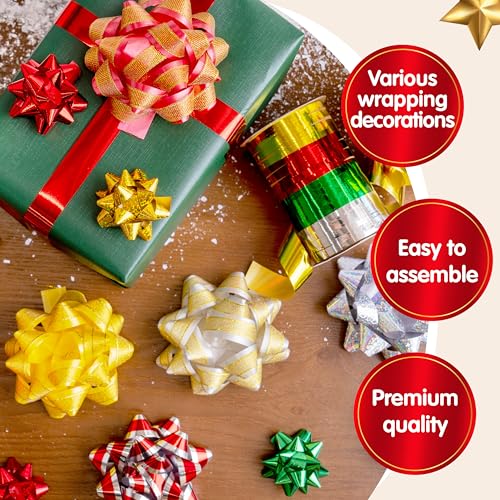 24 PCS Christmas Bows and Gift Ribbons E70613