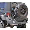 Black Rear Bumper with Tire Carrier W6299