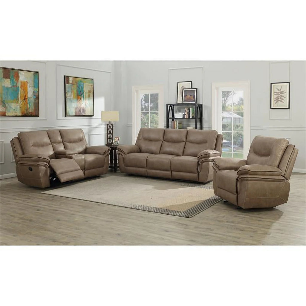 Sand Sofa and Loveseat Recliner 2-Piece Set C45814