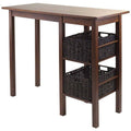 Antique Walnut Breakfast Table with 2 Baskets D46481