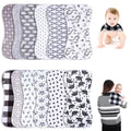 12-Pcs Animal Pattern Burp Cloths and Baby Bibs V97213
