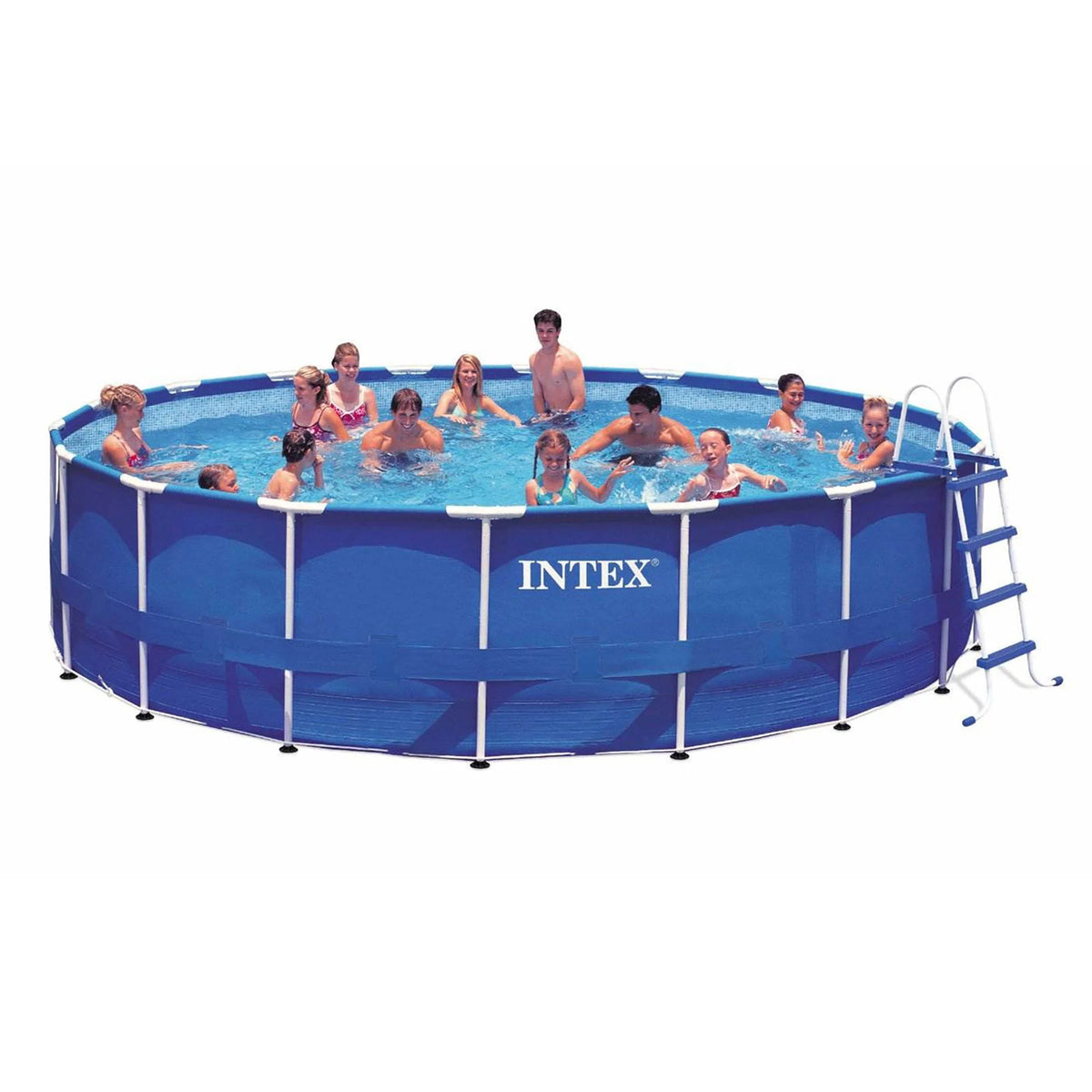 18ft x 48in Metal Frame Swimming Pool Set with Pump & Filter B393465