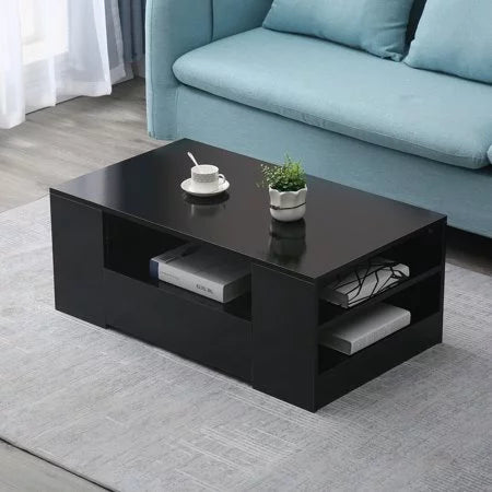 Black Tea Table with 2 Drawers O9807