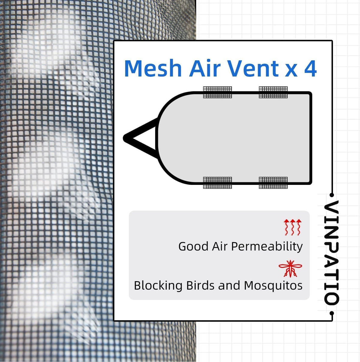 3 Layers Polypropylene Pop Up Camper Cover Fits 8' - 10' Trailers, Grey K630