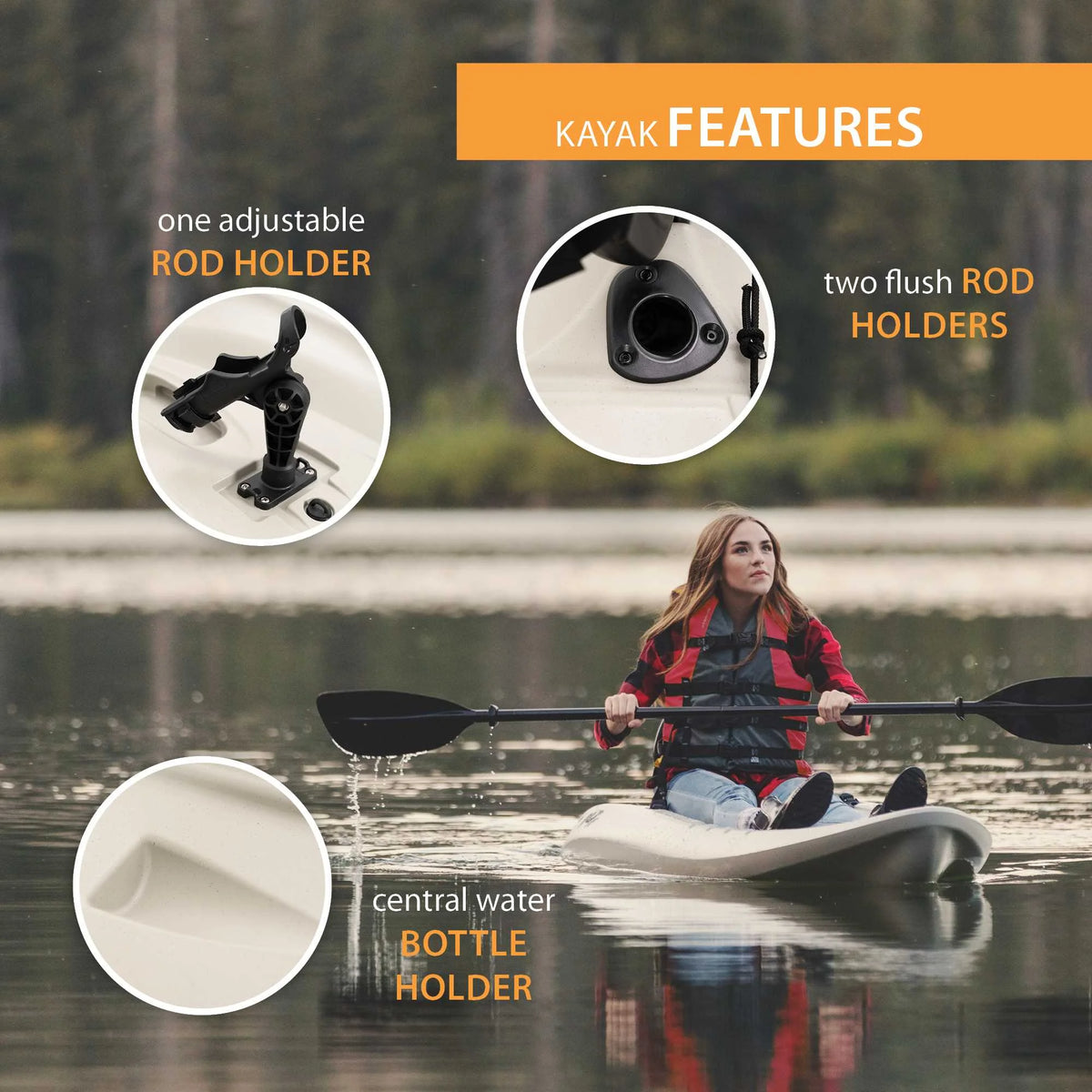 8 Ft. 5 In. Sit-on-top Kayak with Paddle Y854486