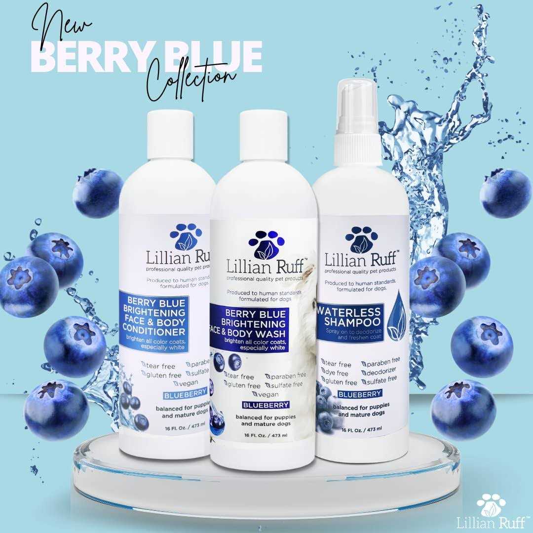 Berry Blue Brightening Face and Body Wash for Dogs and Cats F8805