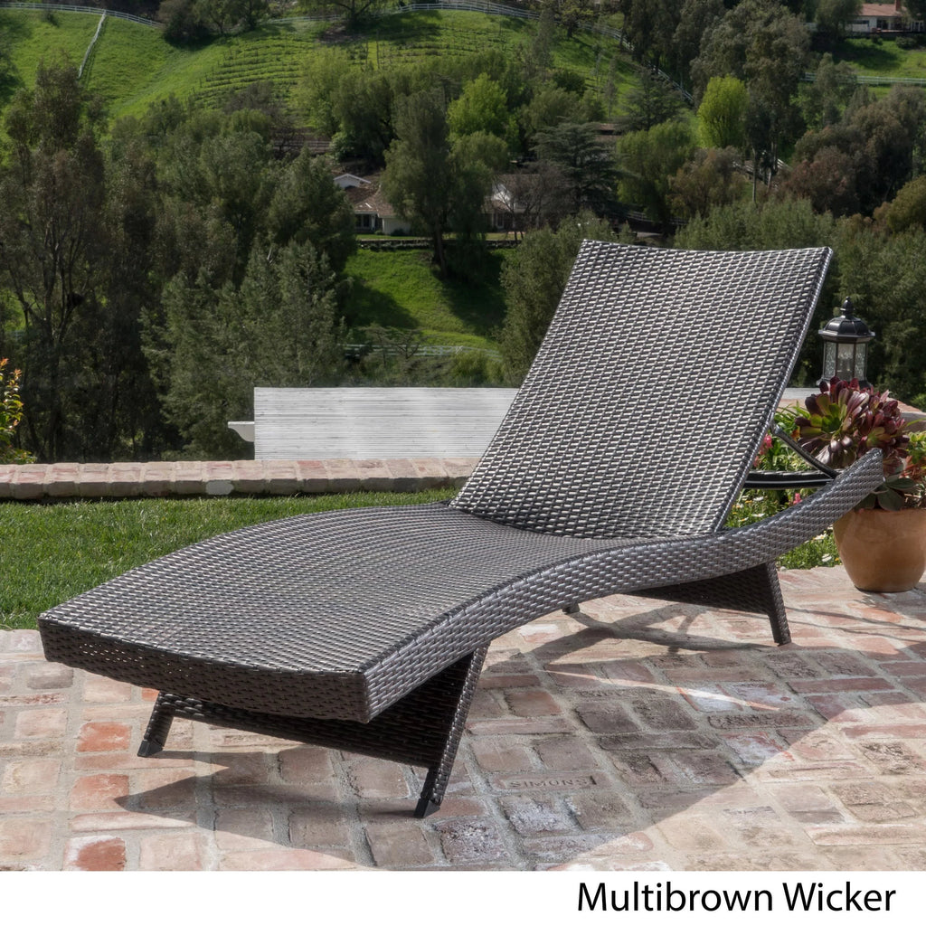 Grey Outdoor Wicker Lounge H306