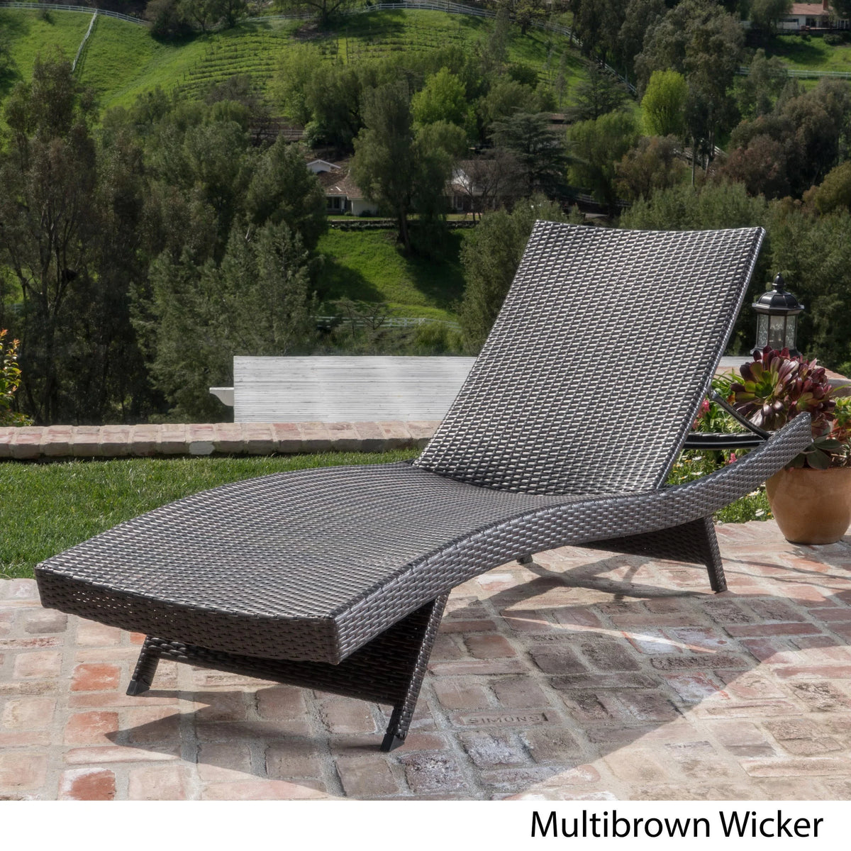 Grey Outdoor Wicker Lounge H306