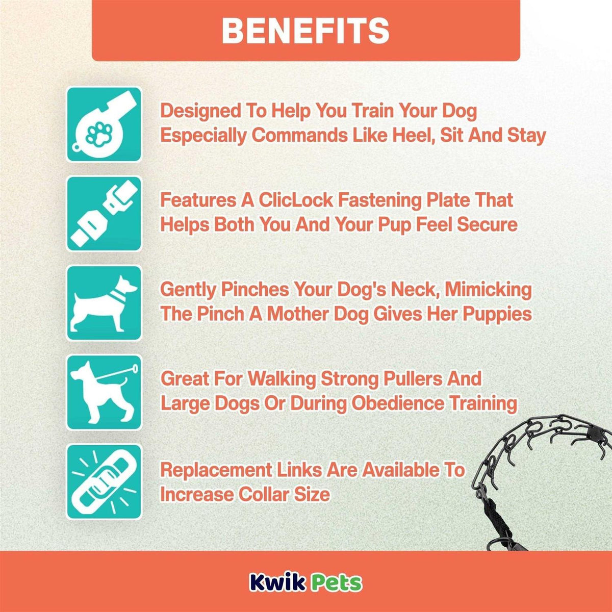 Stainless Dog Prong Training Collar J680