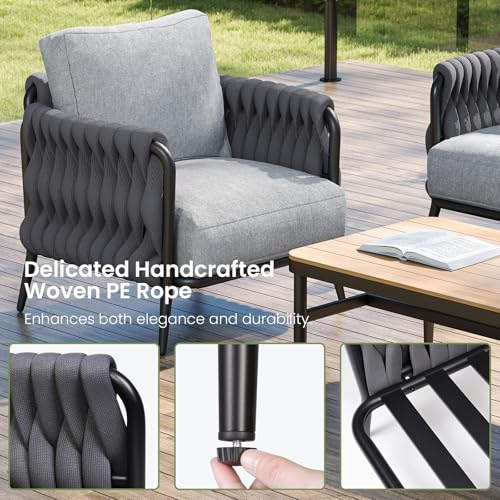 6-Piece Outdoor Patio Furniture Set with Coffee Table C8621